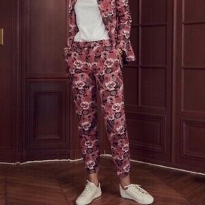 Sezane Gustav JacQuard PivoineRose Trousers size 38 / 6